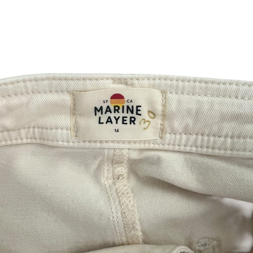 NWT Marine Layer Bridget Wide Leg Crop Pants in Papyrus Cream SZ 14 Coastal - Picture 8 of 14